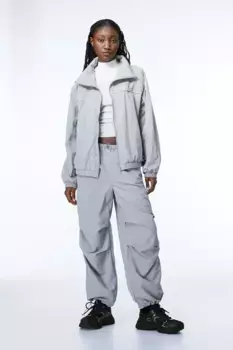 Ветрозащитная нейлоновая куртка H&M, серый