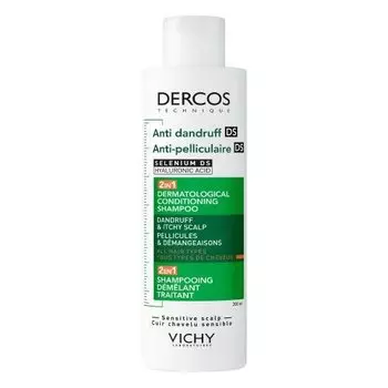 VICHY DERCOS 2в1 Шампунь против перхоти с кондиционером, 200 мл