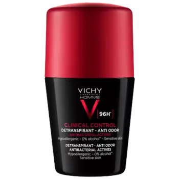 Vichy Homme Clinical Control 96 H шариковый антиперспирант для мужчин, 50 мл