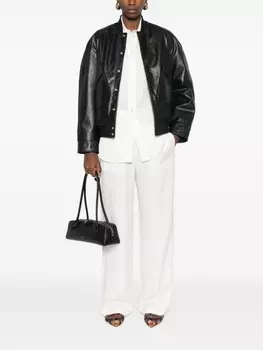 Victoria Beckham кожаный бомбер, черный
