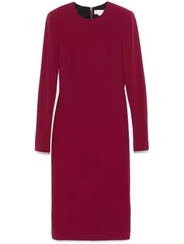 Victoria Beckham креповое платье миди, красный
