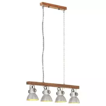 VidaXL Потолочный светильник в индустриальном стиле Silver E27 Mango Wood