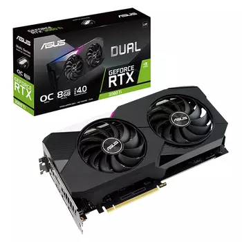 Видеокарта Asus Dual GeForce RTX 3060 Ti OC V2, 8GB