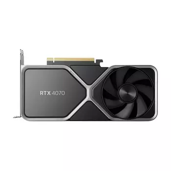 Видеокарта NVIDIA GeForce RTX 4070 Founders Edition, 12 Гб, титаново-черный