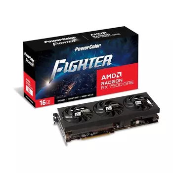 Видеокарта PowerColor AMD Radeon RX 7900 XT Fighter, 16 ГБ, RX7900GRE 16G-F/OC, черный
