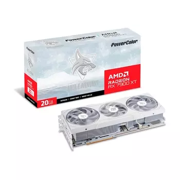 Видеокарта PowerColor AMD Radeon RX 7900 XT Hellhound Spectral White, 20 ГБ, RX7900XT 20G-L/OC/WHITE, белый