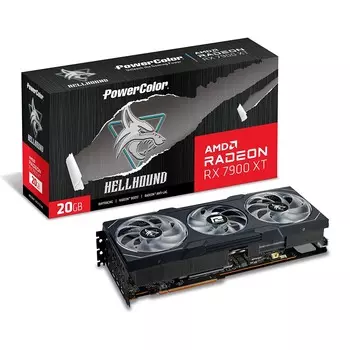 Видеокарта PowerColor AMD Radeon RX 7900 XT Hellhound, 20 Гб, RX7900XT 20G-L/OC, Черный