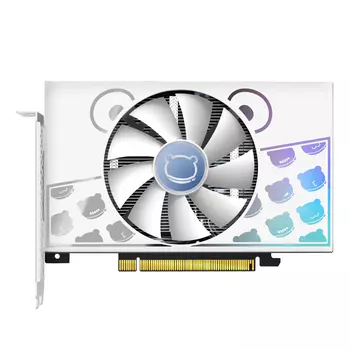 Видеокарта Yeston GeForce RTX 4060 Cute Pet 8 Гб, белый/голубой
