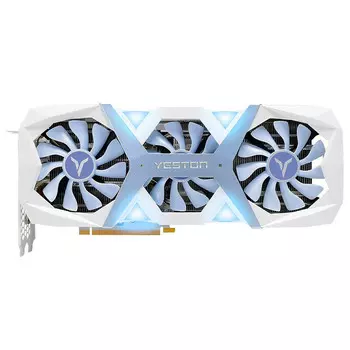 Видеокарта Yeston GeForce RTX 4060 Ti Game Master 16 Гб, белый/голубой