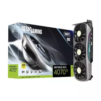 Видеокарта ZOTAC GeForce RTX 4070 Ti Trinity OC, 12 ГБ, черный