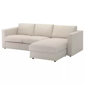 ВИМЛЕ 3-местный диван с диваном/Гуннаред бежевый VIMLE IKEA