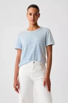 Винтажная футболка из органического хлопка с круглым вырезом Gap, синий