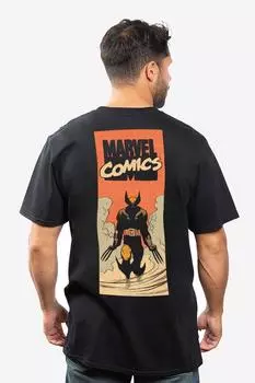 Винтажная футболка X Men с росомахой Marvel, черный