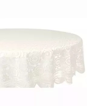 Винтажная кружевная скатерть из полиэстера, круглая 63 дюйма Design Imports, бежевый