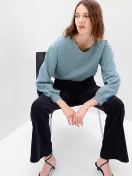 Винтажная мягкая укороченная толстовка Gap, синий
