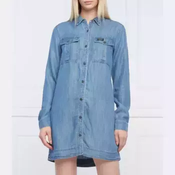 Винтажное платье оверсайз Superdry, синий