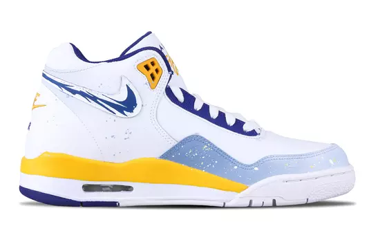 Винтажные баскетбольные кроссовки Nike Flight Legacy унисекс, Simple white blue