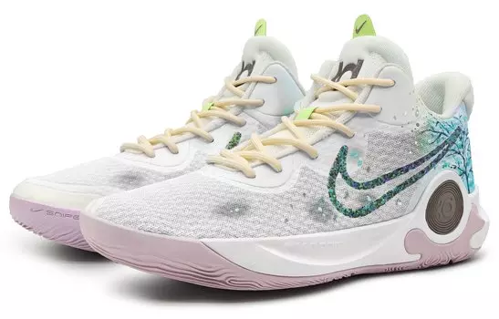 Винтажные баскетбольные кроссовки Nike Trey 5 унисекс, White and blue gradient