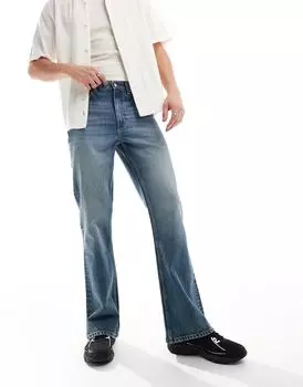 Винтажные синие расклешенные джинсы ASOS DESIGN