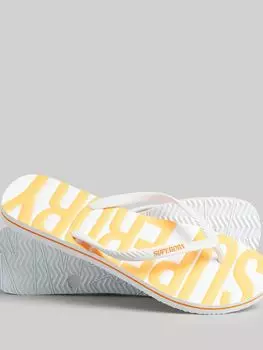 Винтажные веганские шлепанцы Superdry, белый