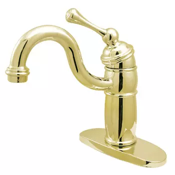 Винтажный Моноблочный барный кран Kingston Brass KB1482BL с одной ручкой, polished brass