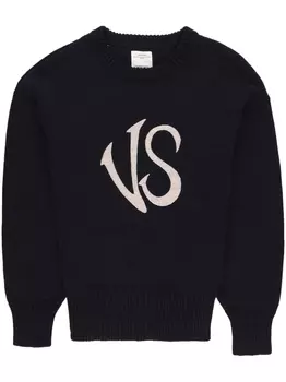 visvim джемпер с логотипом, синий