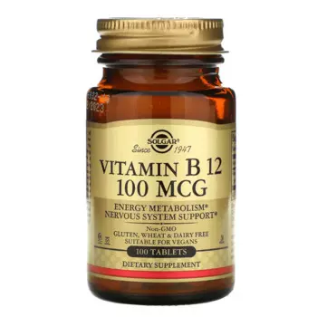 Витамин B12, 100 мкг, 100 таблеток, Solgar