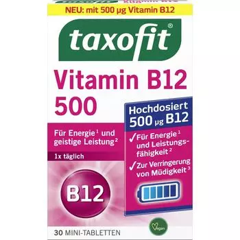 Витамин B12 500 мини-таблеток taxofit, 30 шт.