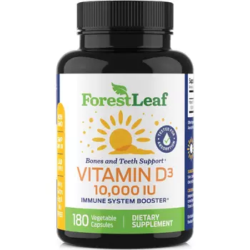 Витамин D3 ForestLeaf Vegetable Capsules for Bones 10 000 МЕ, 180 растительных капсул