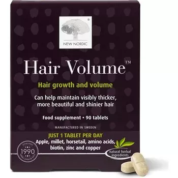 Витамины для роста волос New Nordic Hair Volume 90 таблеток New Nordic Ltd