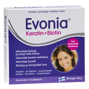 Витамины для волос Myllrin Evonia Keratin+Biotin, 60 таблеток