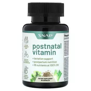 Витамины послеродовые Snap Supplements, 60 капсул