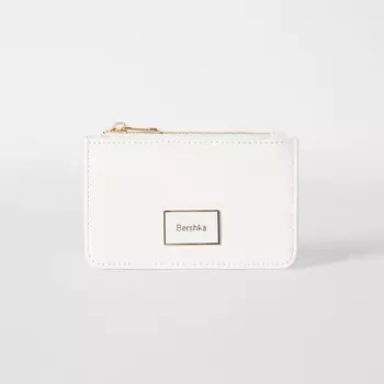 Визитница Bershka Textured Card Holder, белый