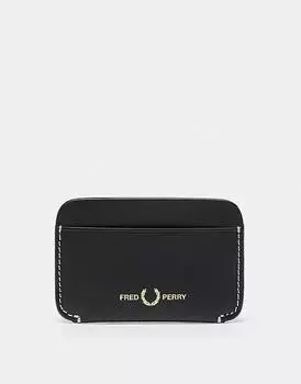 Визитница Fred Perry из черной кожи