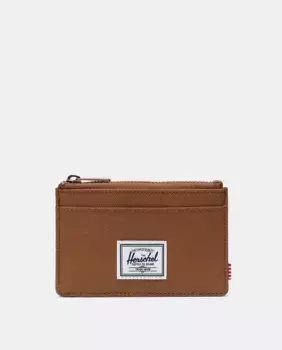Визитница Herschel Supply Oscar Card Holder коричневого цвета с застежкой-молнией, коричневый
