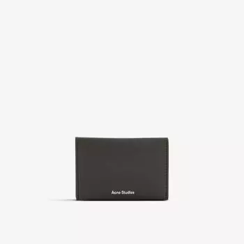 Визитница из кожи с логотипом из фольги Acne Studios, черный
