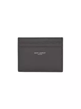 Визитница из зернистой кожи Saint Laurent