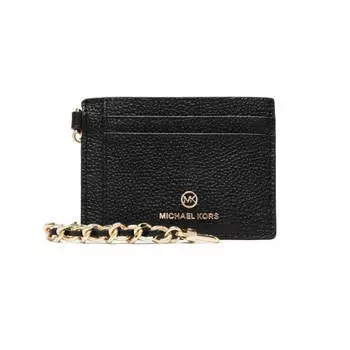 Визитница Michael Kors Black Calf Leather Woman, черный