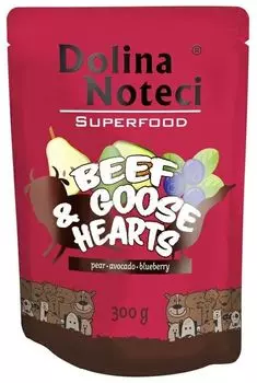 Влажный корм для собак Dolina Noteci Superfood Woowina i Serca Gsi, 300 гр