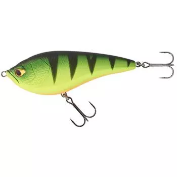 Воблер Jerkbait WXM JRK 120S Fireperch CAPERLAN, черный/зеленый/неоново-желтый