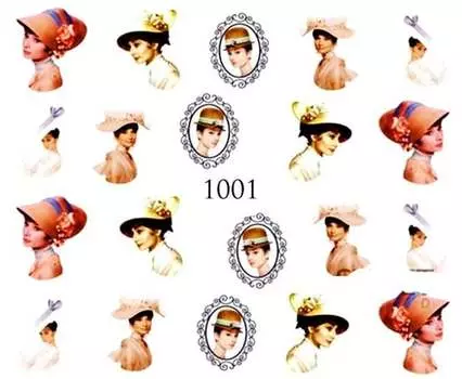 Водные наклейки для ногтей - №1001, Raisin