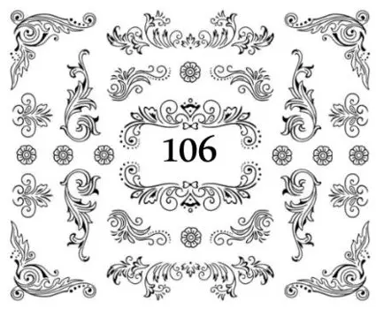 Водные наклейки для ногтей - №106, inna