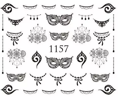 Водные наклейки для ногтей - №1157, Raisin