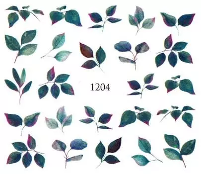 Водные наклейки для ногтей - №1204, Raisin