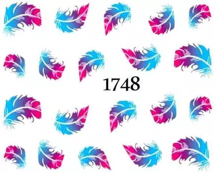 Водные наклейки для ногтей - №1748, Raisin