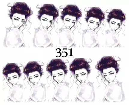 Водные наклейки для ногтей - №351, inna