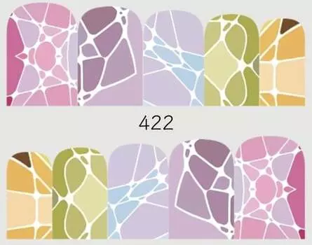 Водные наклейки для ногтей - №422, Raisin
