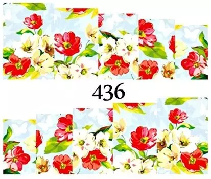 Водные наклейки для ногтей - №436, Raisin