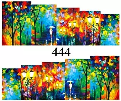 Водные наклейки для ногтей - №444, Raisin