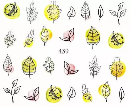 Водные наклейки для ногтей - №459, Raisin